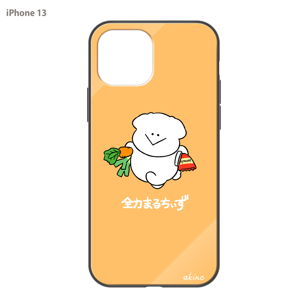 あきの ガラスiPhoneケース【全力まるちぃず エコバッグ忘れた】