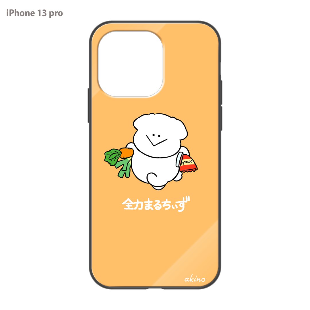 あきの ガラスiPhoneケース【全力まるちぃず エコバッグ忘れた】