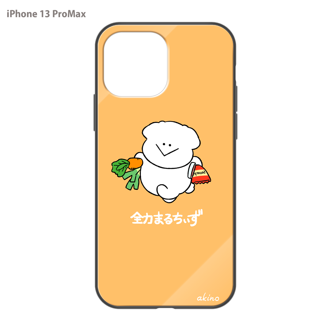 あきの ガラスiPhoneケース【全力まるちぃず エコバッグ忘れた】