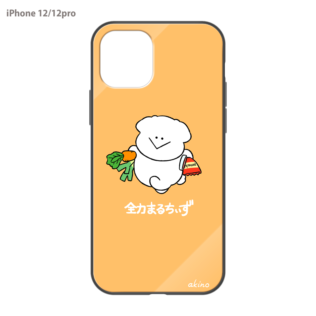 あきの ガラスiPhoneケース【全力まるちぃず エコバッグ忘れた】