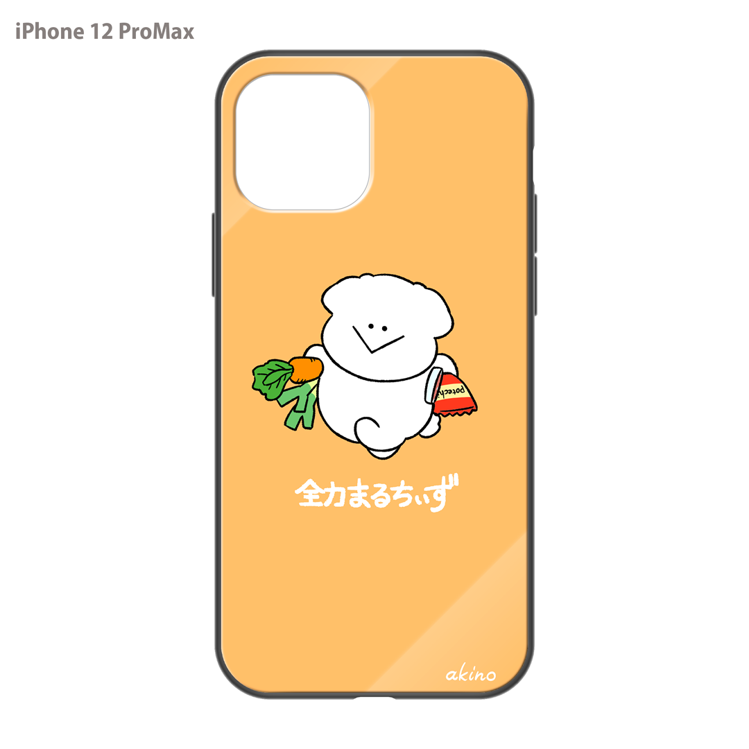 あきの ガラスiPhoneケース【全力まるちぃず エコバッグ忘れた】
