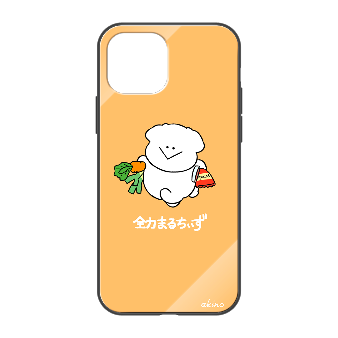 あきの ガラスiPhoneケース【全力まるちぃず エコバッグ忘れた】