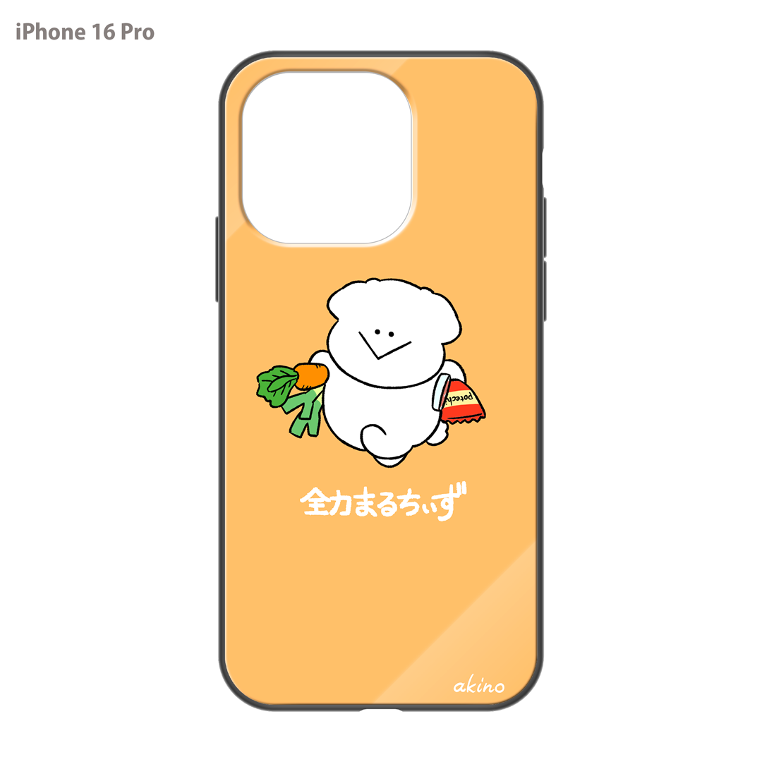 あきの ガラスiPhoneケース【全力まるちぃず エコバッグ忘れた】