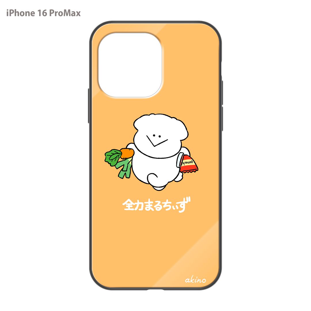 あきの ガラスiPhoneケース【全力まるちぃず エコバッグ忘れた】