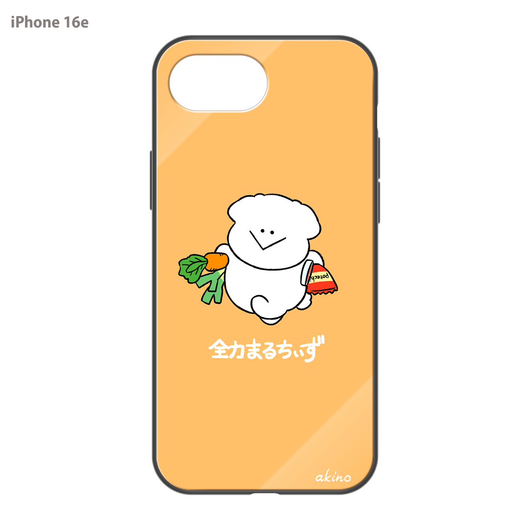 あきの ガラスiPhoneケース【全力まるちぃず エコバッグ忘れた】