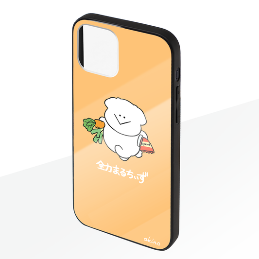 あきの ガラスiPhoneケース【全力まるちぃず エコバッグ忘れた】