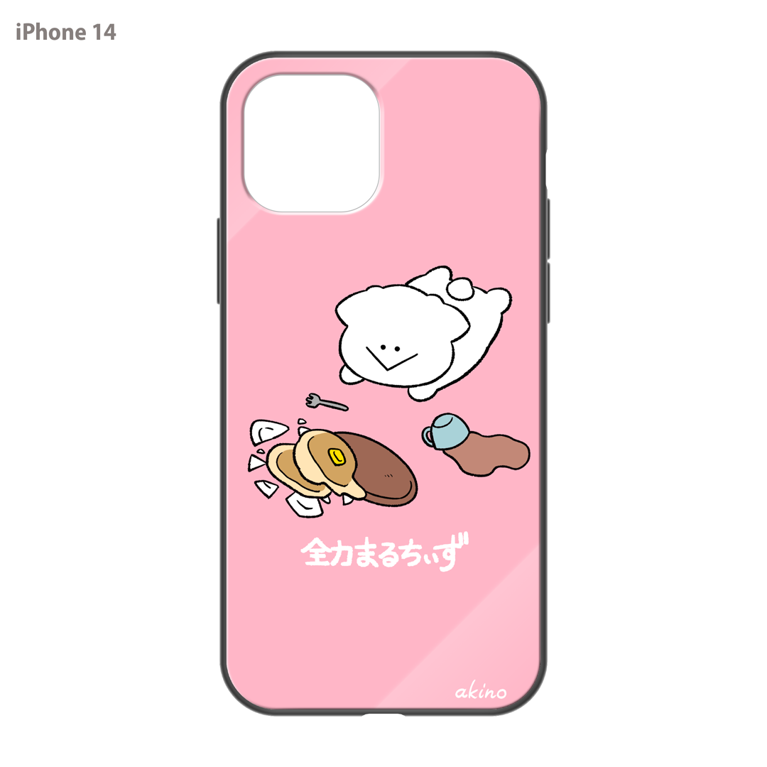 あきの ガラスiPhoneケース【全力まるちぃず ご飯おとした】