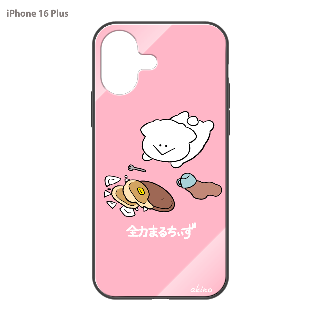 あきの ガラスiPhoneケース【全力まるちぃず ご飯おとした】