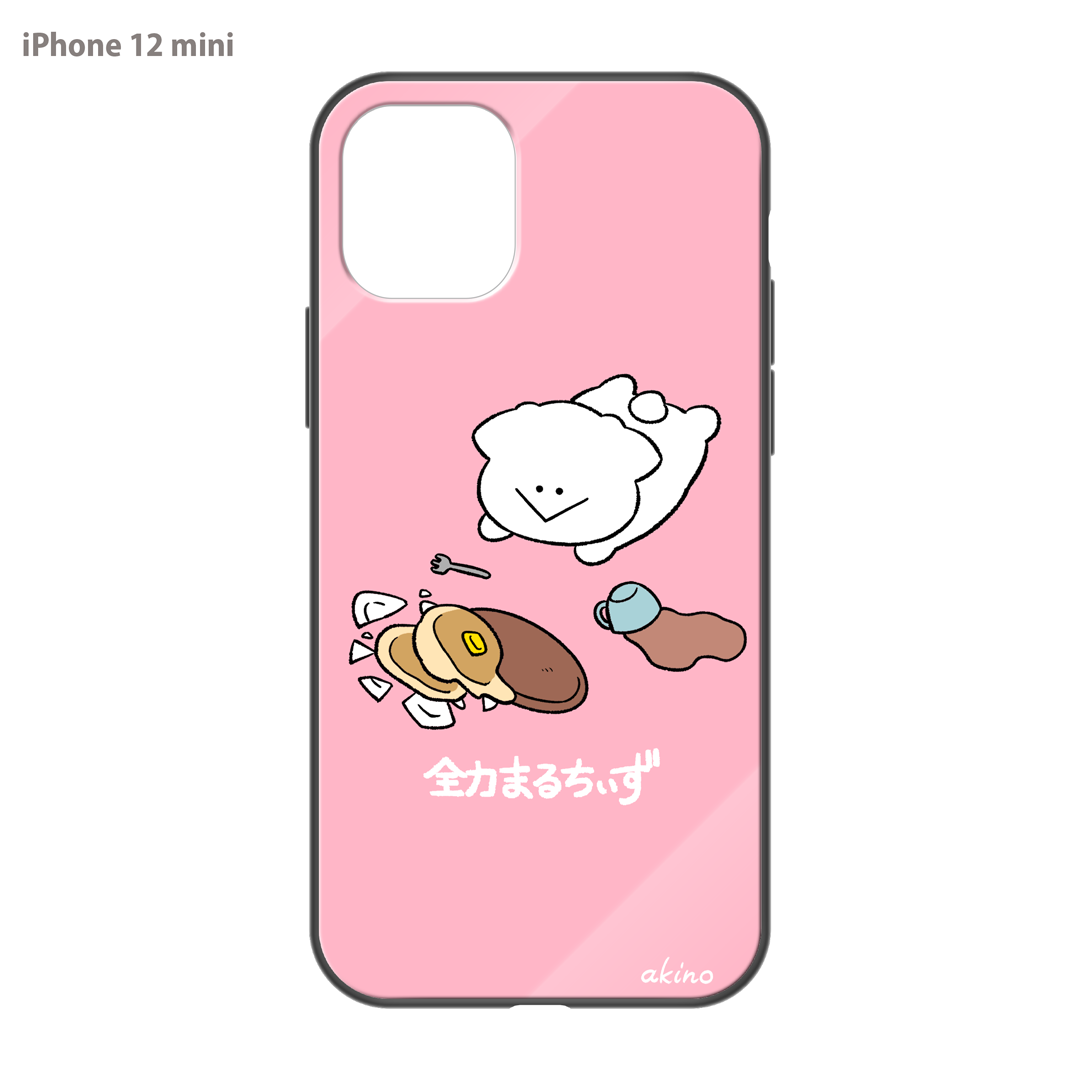あきの ガラスiPhoneケース【全力まるちぃず ご飯おとした】