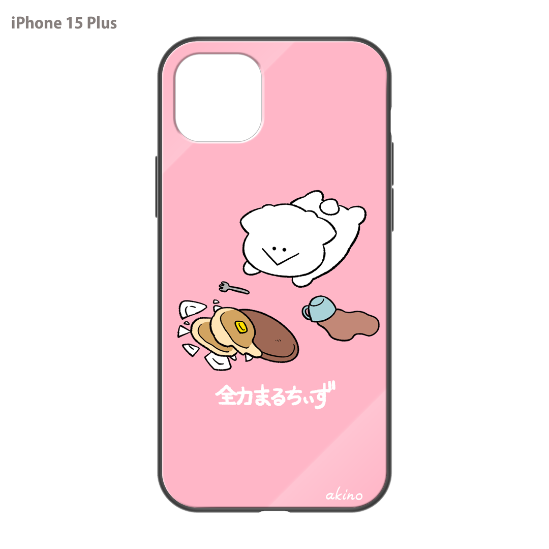 あきの ガラスiPhoneケース【全力まるちぃず ご飯おとした】