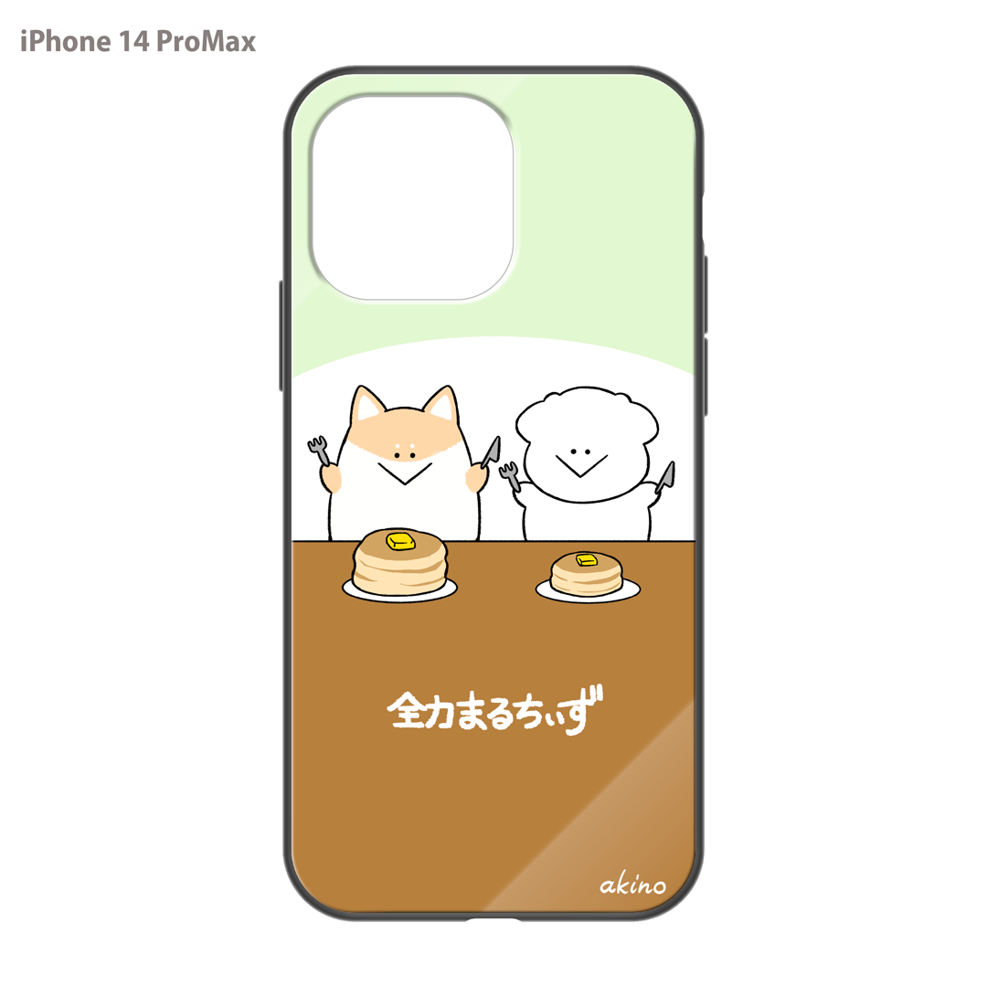 あきの ガラスiPhoneケース【全力まるちぃず ちょっと小さい】