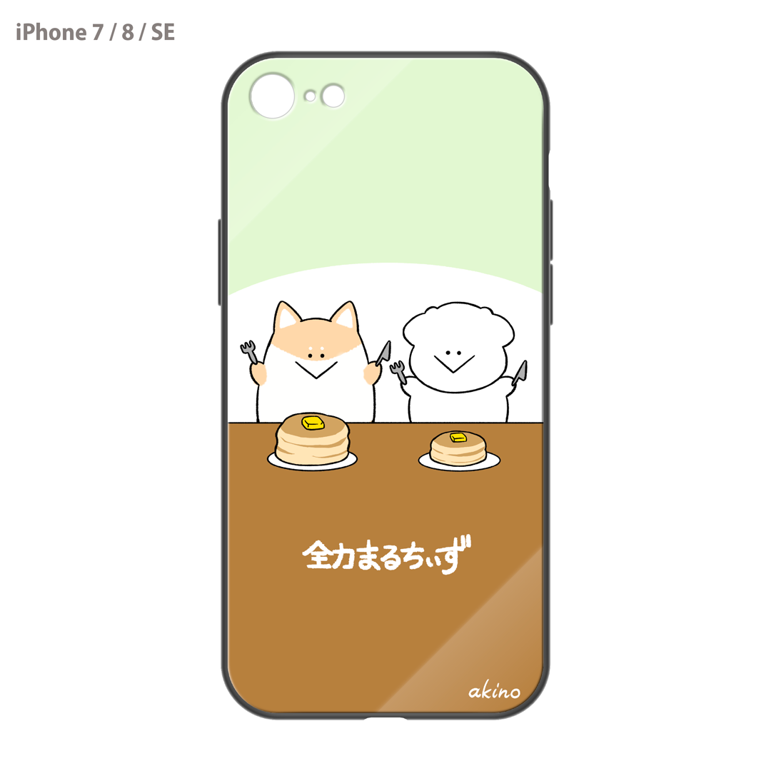 あきの ガラスiPhoneケース【全力まるちぃず ちょっと小さい】
