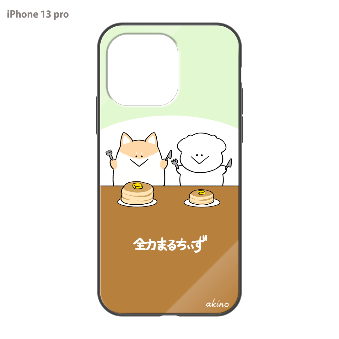 あきの ガラスiPhoneケース【全力まるちぃず ちょっと小さい】