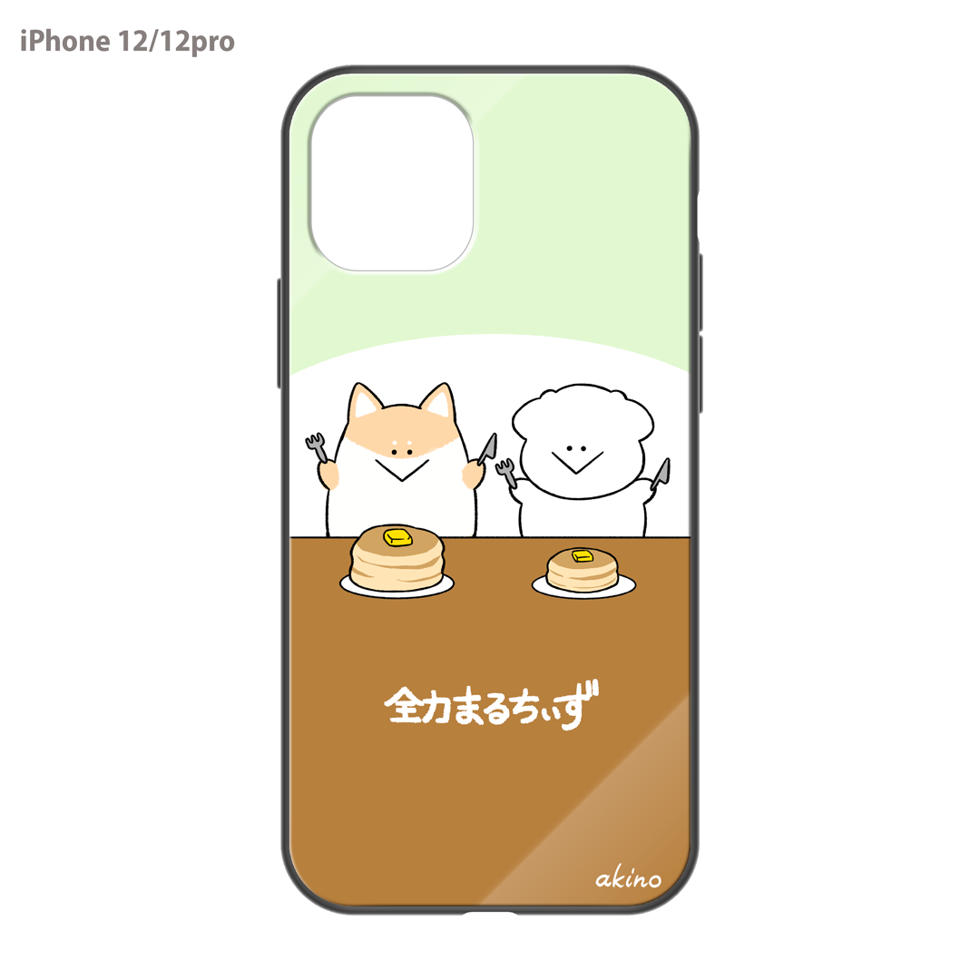 あきの ガラスiPhoneケース【全力まるちぃず ちょっと小さい】