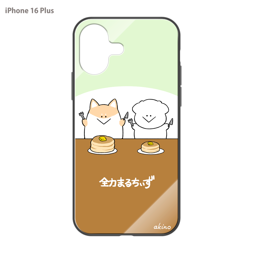 あきの ガラスiPhoneケース【全力まるちぃず ちょっと小さい】