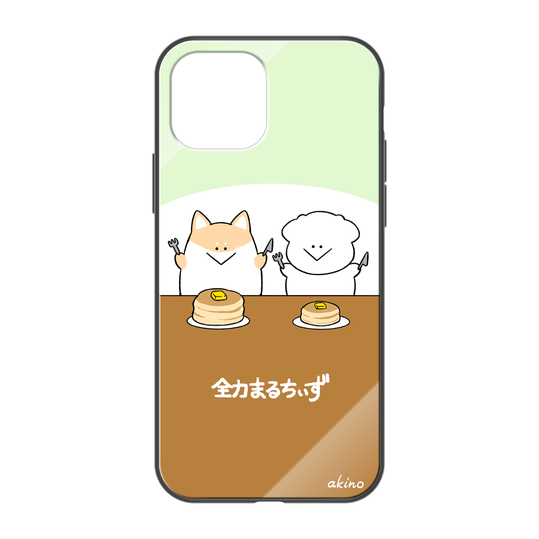 あきの ガラスiPhoneケース【全力まるちぃず ちょっと小さい】