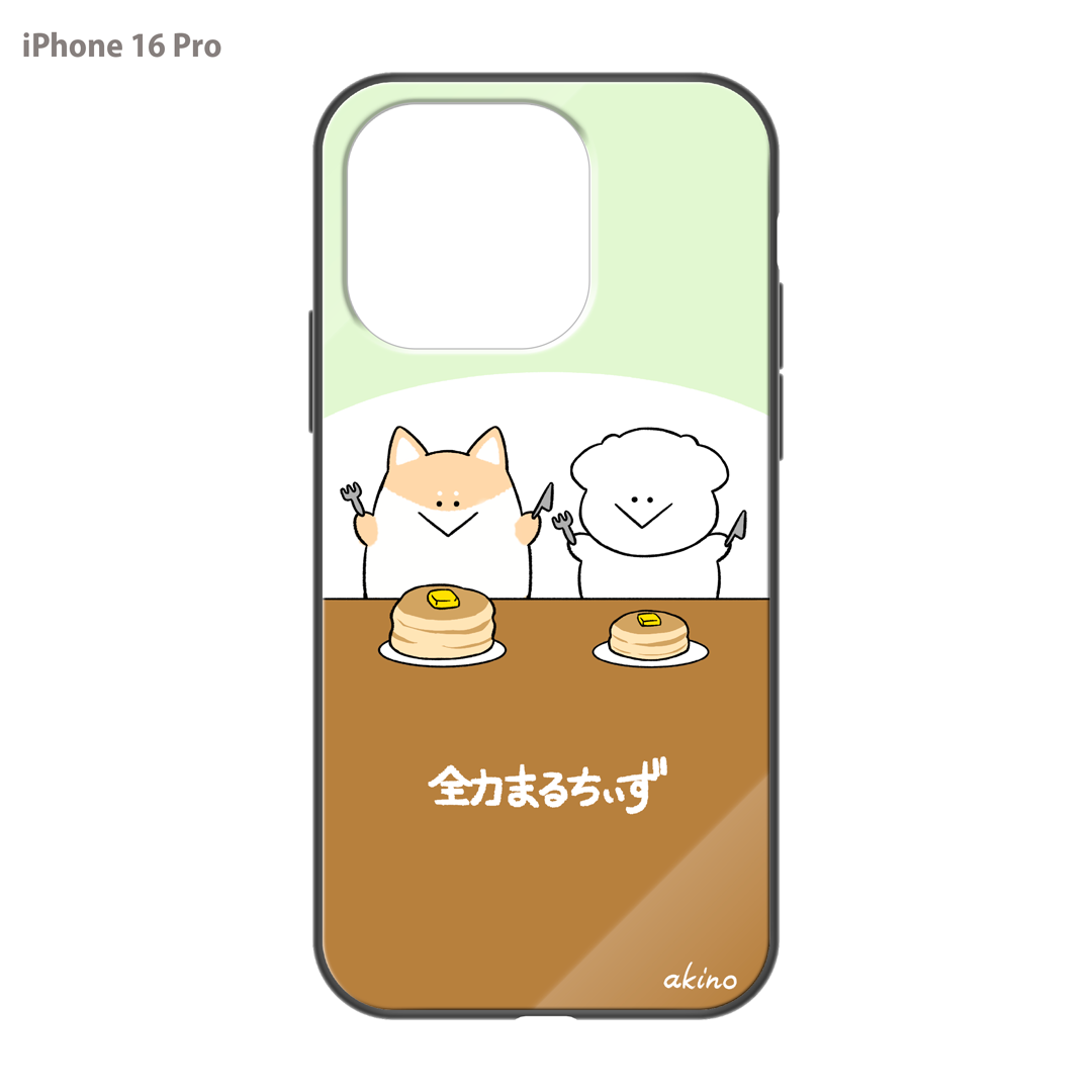 あきの ガラスiPhoneケース【全力まるちぃず ちょっと小さい】