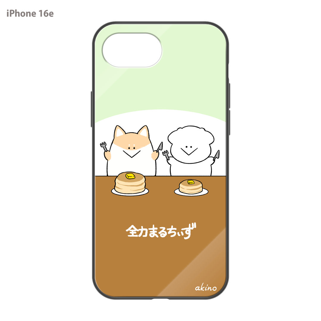 あきの ガラスiPhoneケース【全力まるちぃず ちょっと小さい】