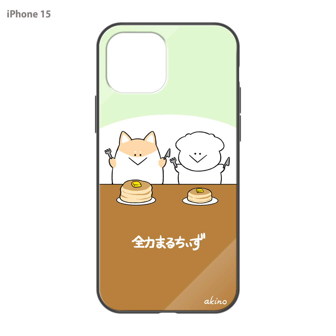 あきの ガラスiPhoneケース【全力まるちぃず ちょっと小さい】