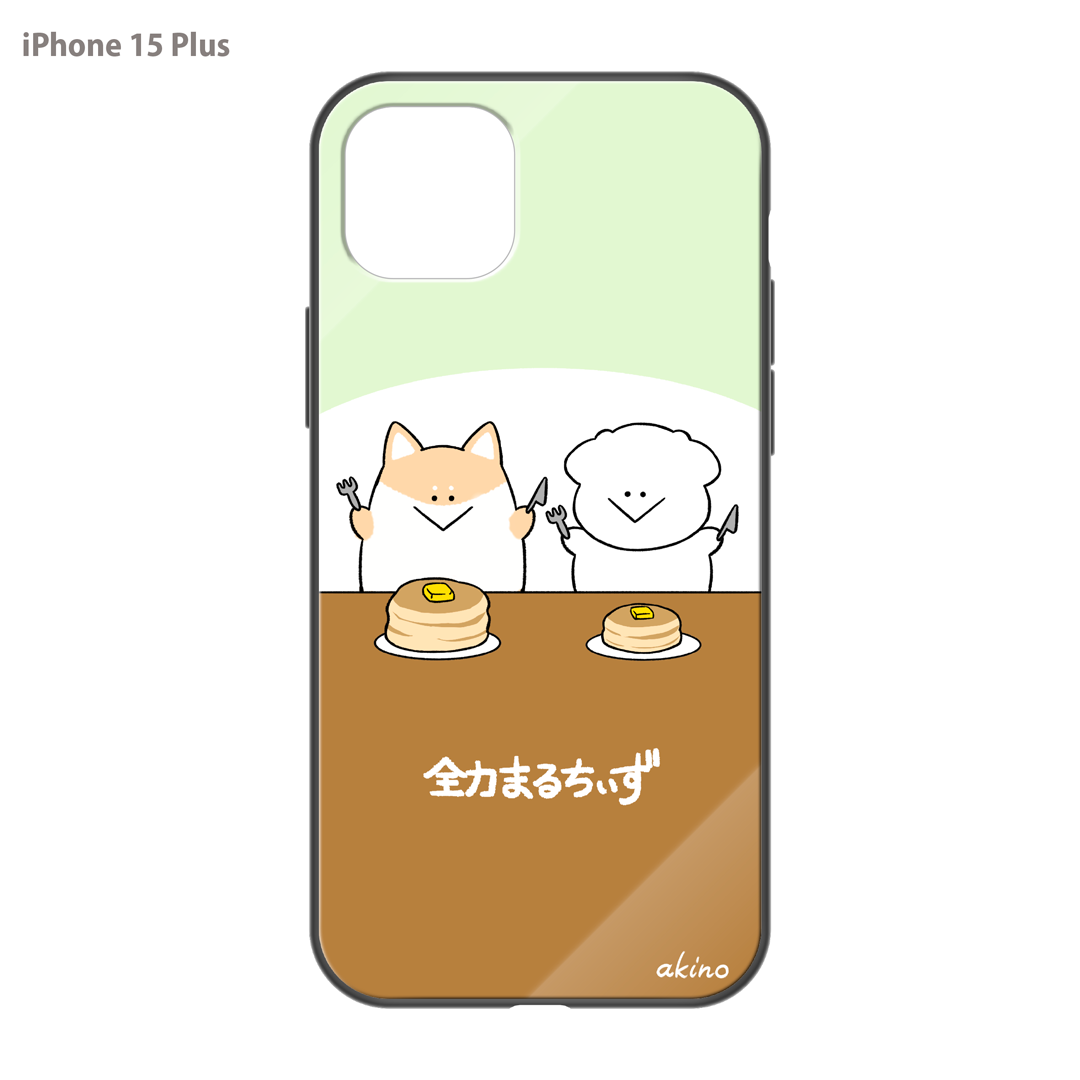あきの ガラスiPhoneケース【全力まるちぃず ちょっと小さい】