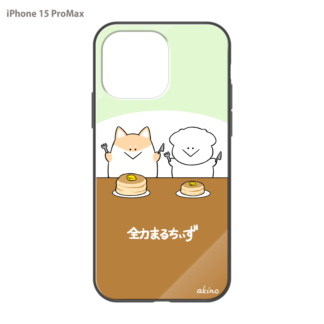 あきの ガラスiPhoneケース【全力まるちぃず ちょっと小さい】