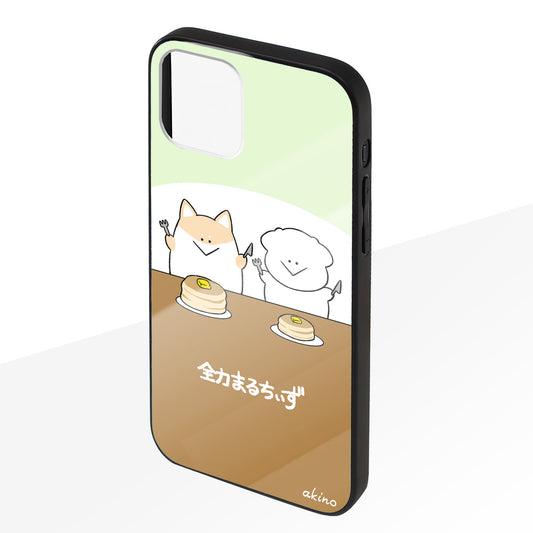 あきの ガラスiPhoneケース【全力まるちぃず ちょっと小さい】