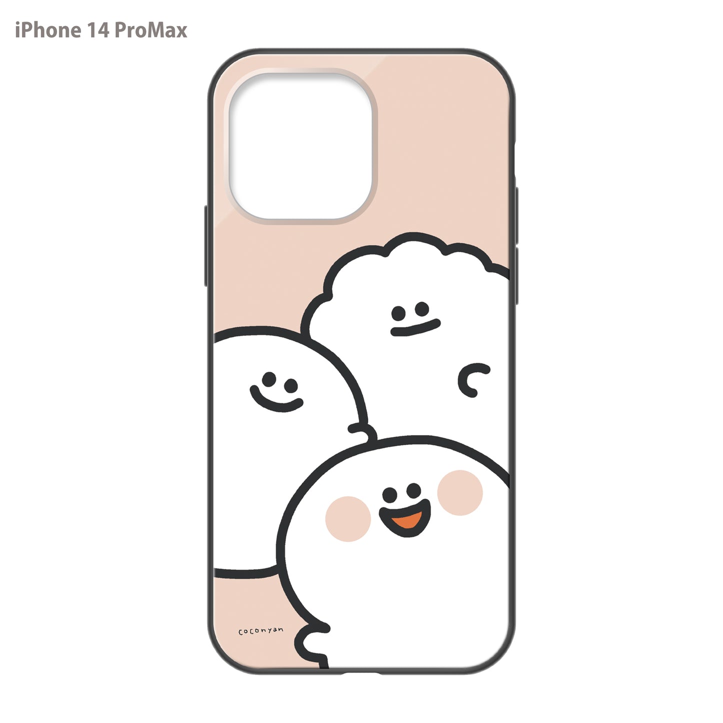 coconyan ガラスiPhoneケース【たらもちゃんとおばけちゃんとシャリさん】