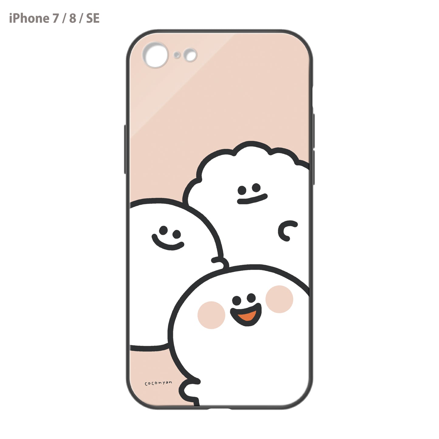 coconyan ガラスiPhoneケース【たらもちゃんとおばけちゃんとシャリさん】