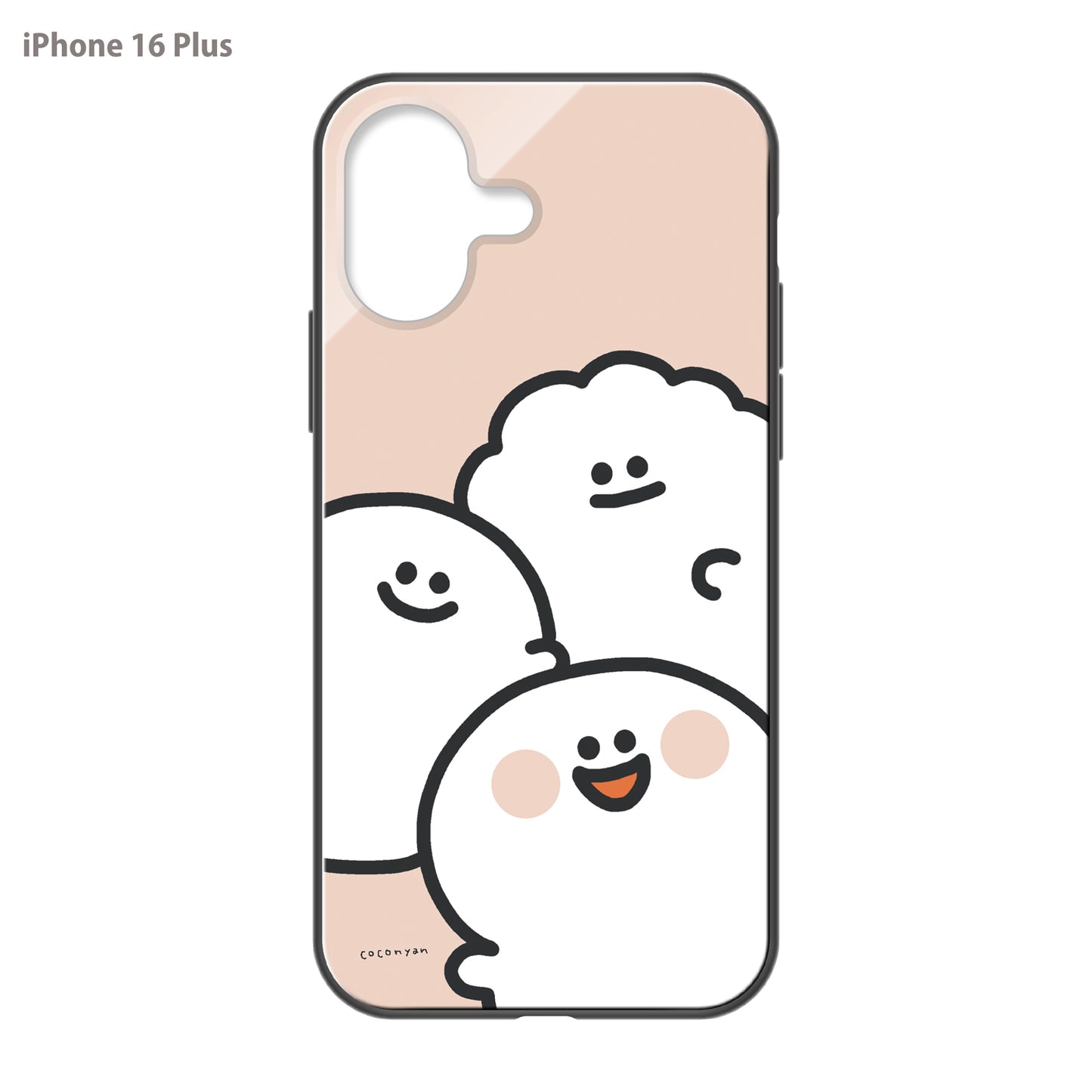 coconyan ガラスiPhoneケース【たらもちゃんとおばけちゃんとシャリさん】