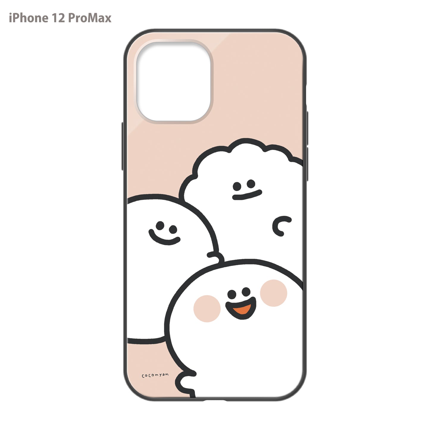 coconyan ガラスiPhoneケース【たらもちゃんとおばけちゃんとシャリさん】