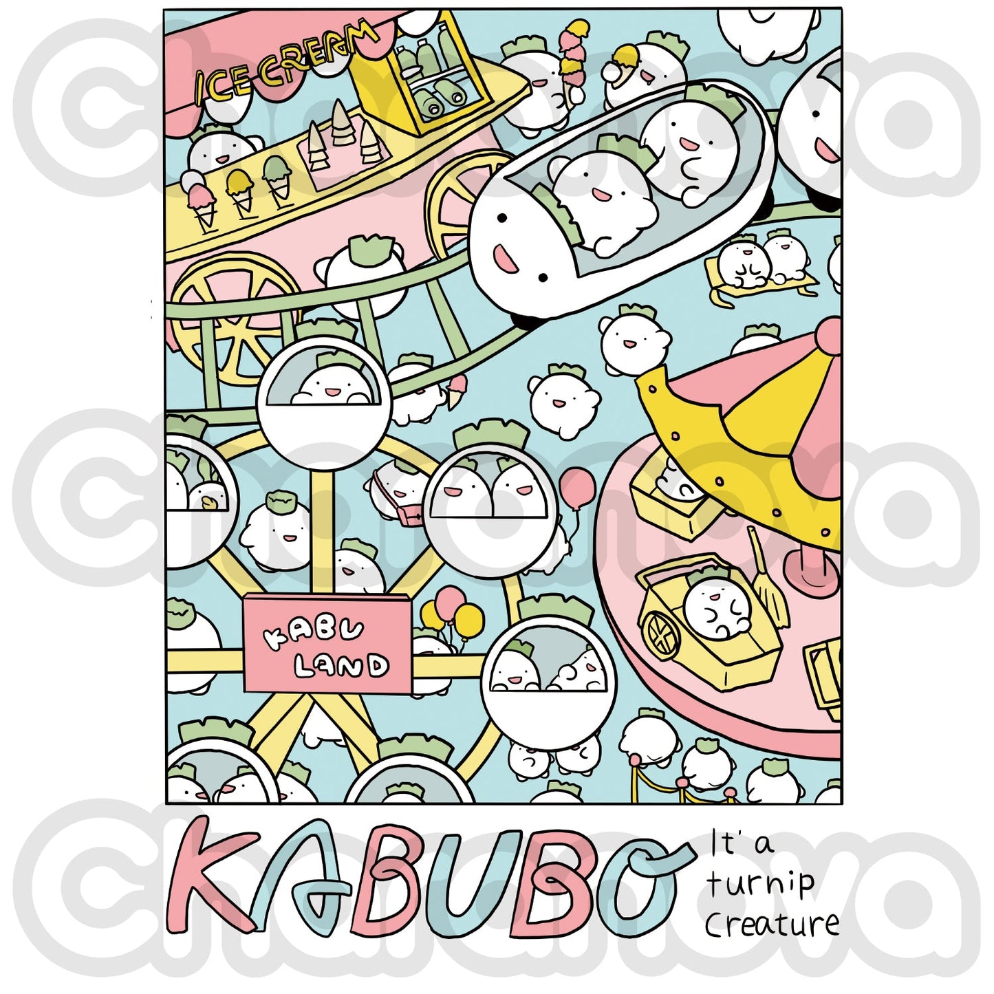ちゃま 半袖Tシャツ【かぶぼー遊園地】