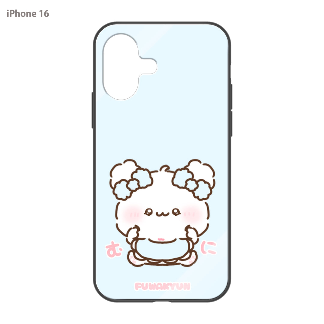 ちむむ。 ガラスiPhoneケース【ふわきゅん♡むに】