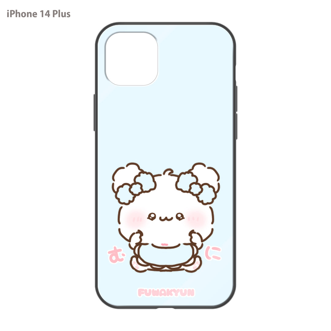 ちむむ。 ガラスiPhoneケース【ふわきゅん♡むに】