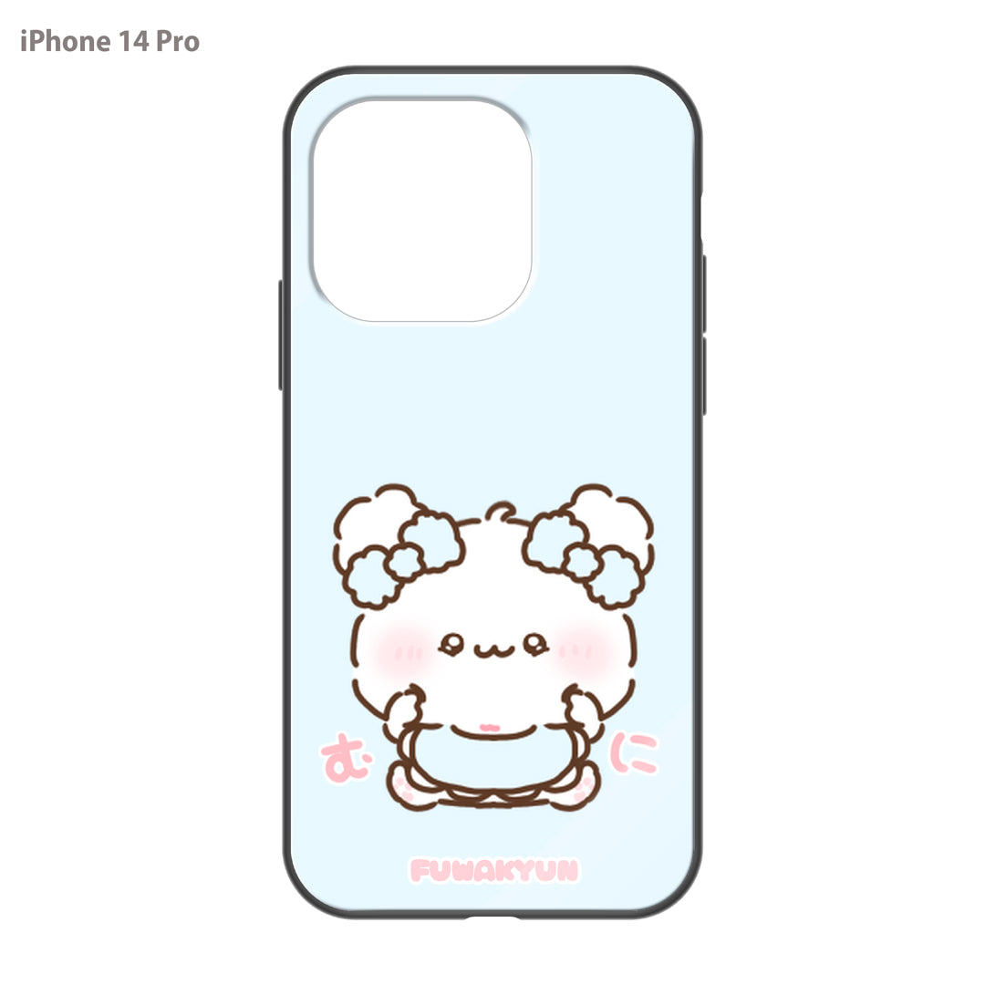 ちむむ。 ガラスiPhoneケース【ふわきゅん♡むに】