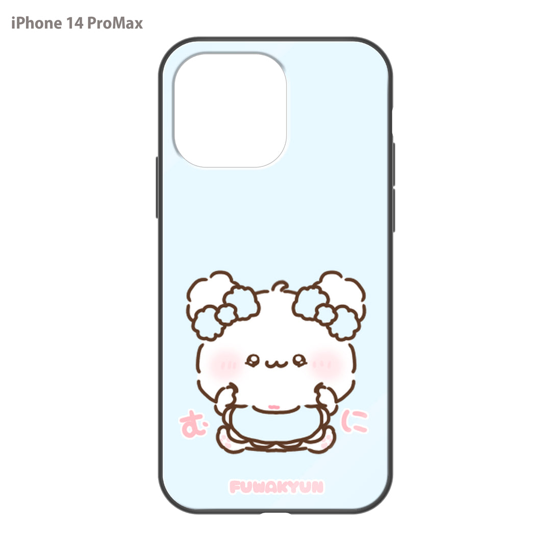 ちむむ。 ガラスiPhoneケース【ふわきゅん♡むに】