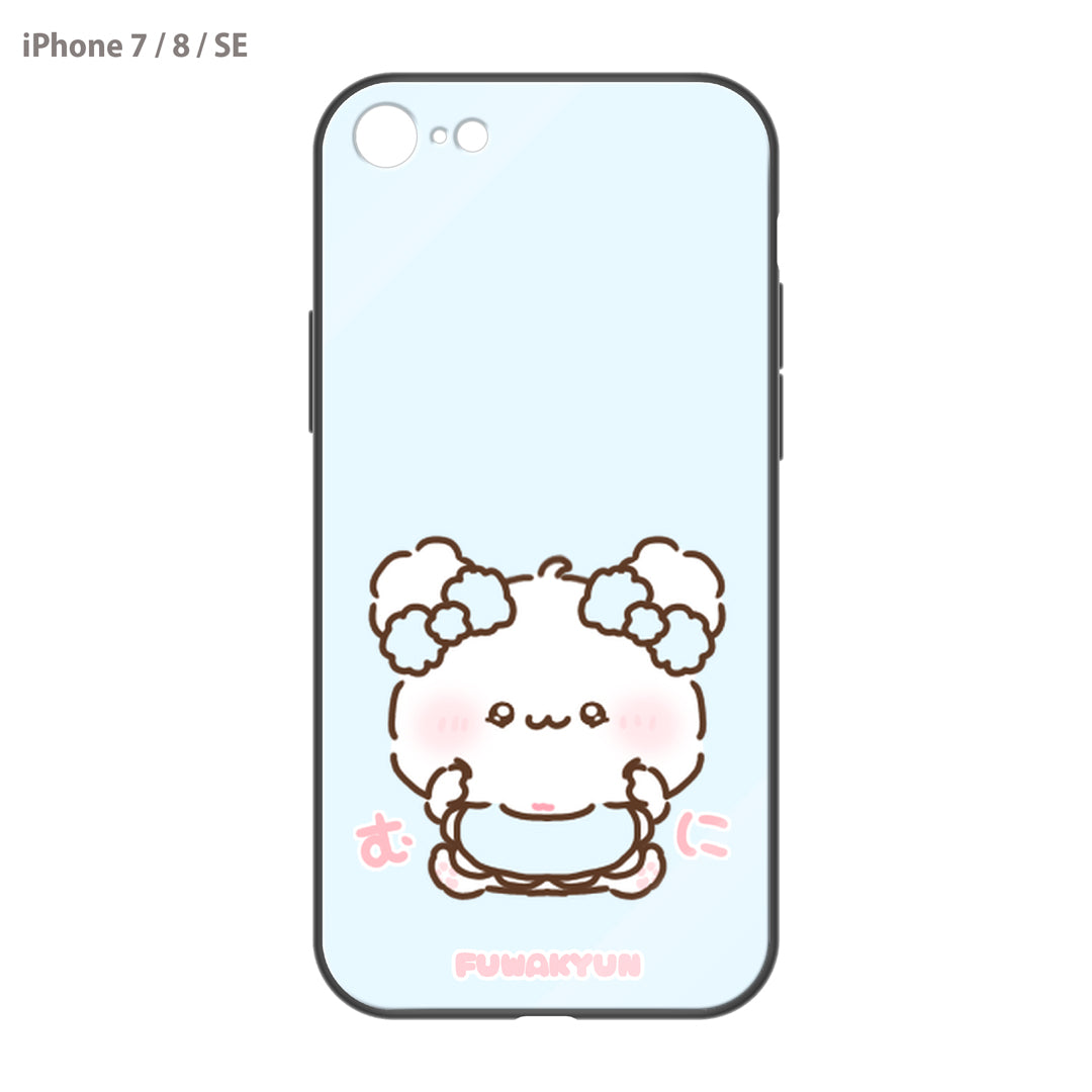 ちむむ。 ガラスiPhoneケース【ふわきゅん♡むに】