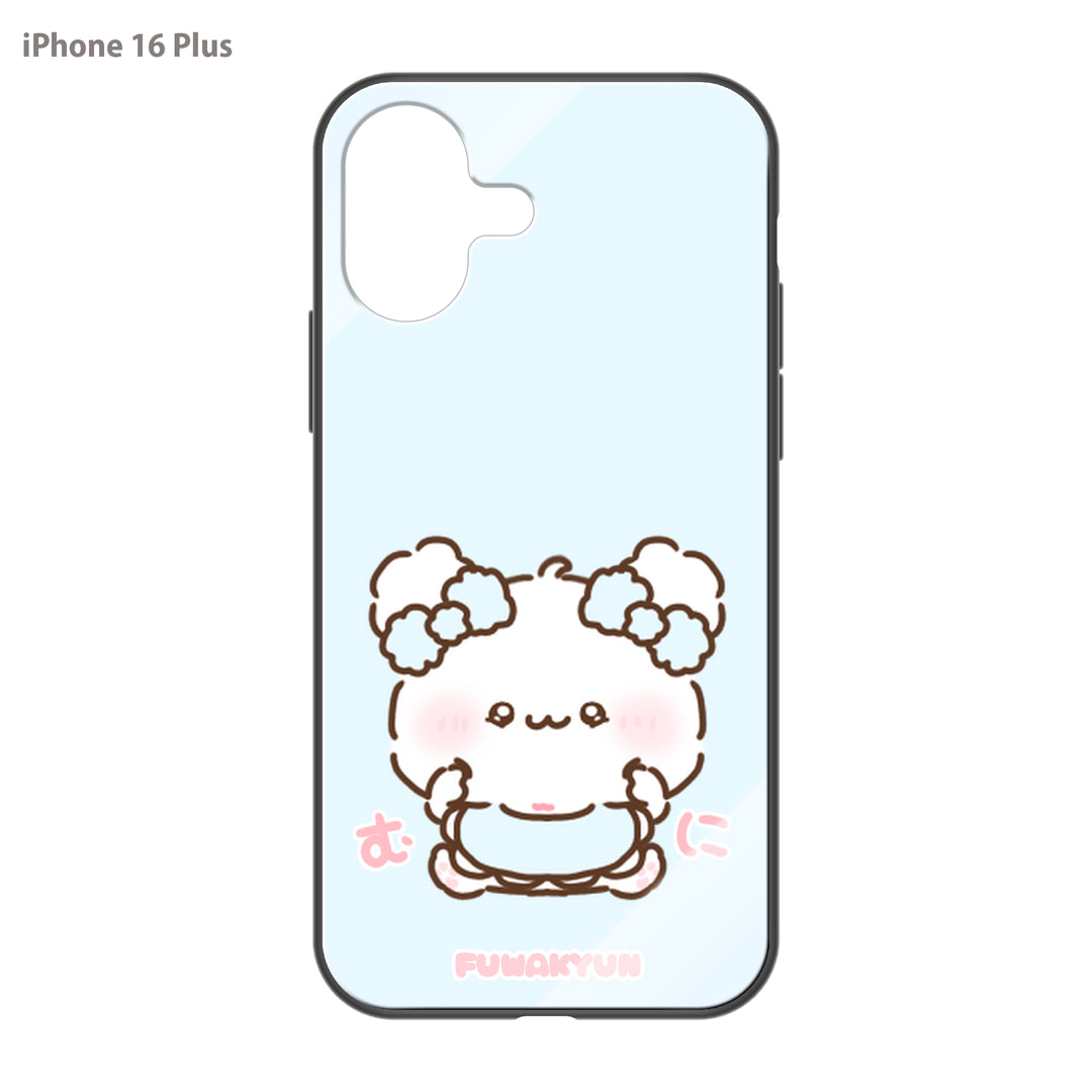 ちむむ。 ガラスiPhoneケース【ふわきゅん♡むに】
