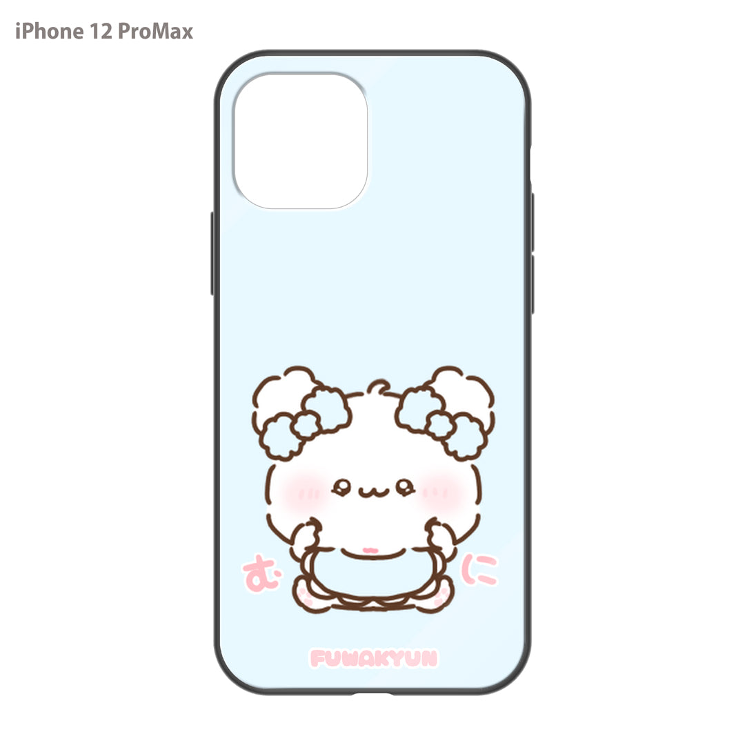 ちむむ。 ガラスiPhoneケース【ふわきゅん♡むに】