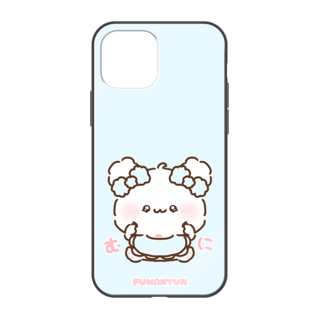 ちむむ。 ガラスiPhoneケース【ふわきゅん♡むに】