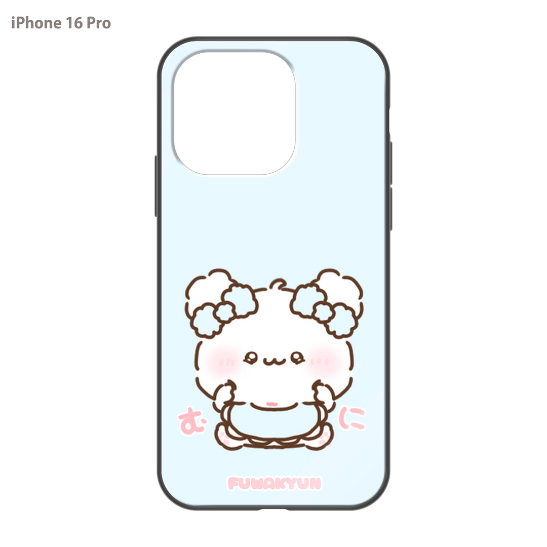 ちむむ。 ガラスiPhoneケース【ふわきゅん♡むに】