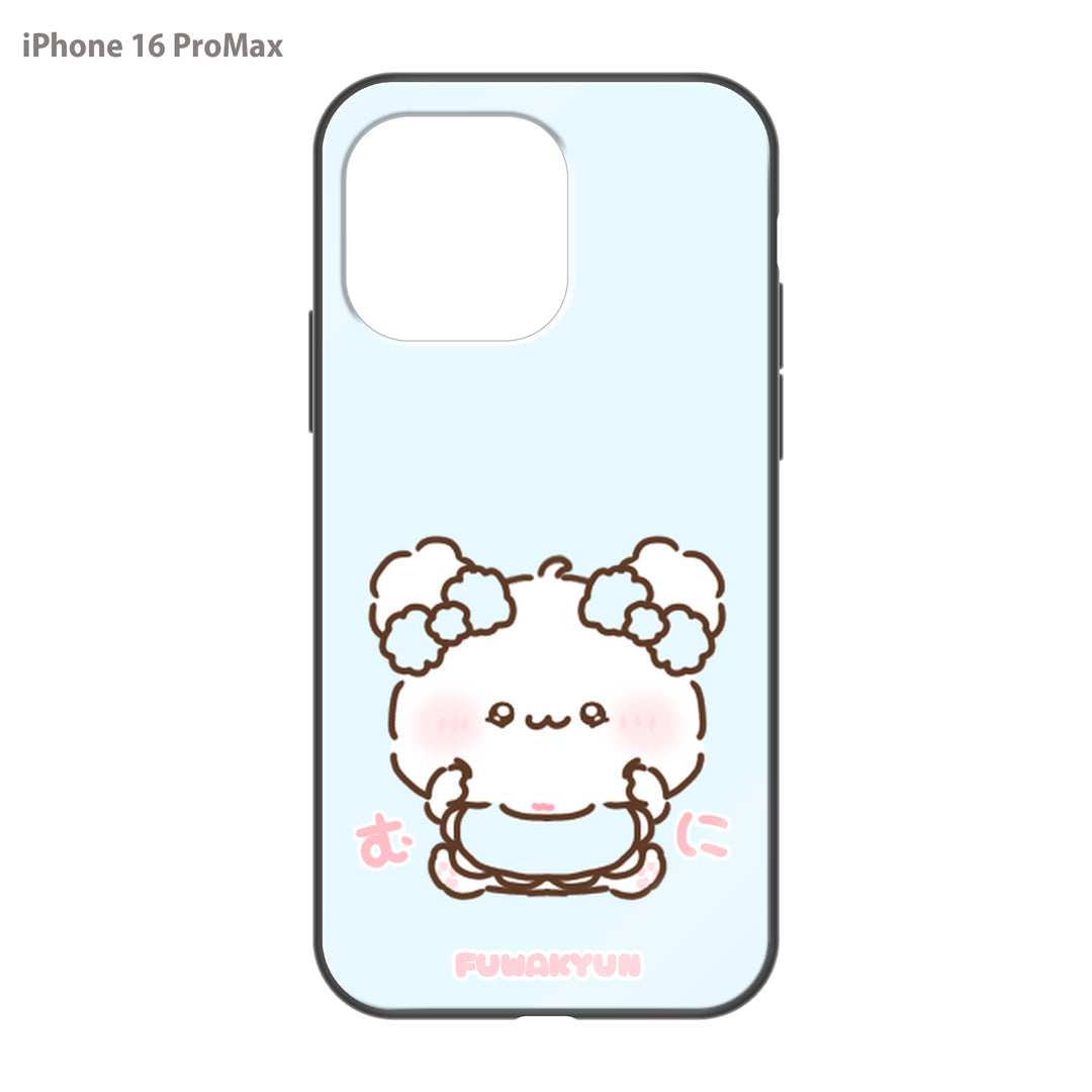 ちむむ。 ガラスiPhoneケース【ふわきゅん♡むに】