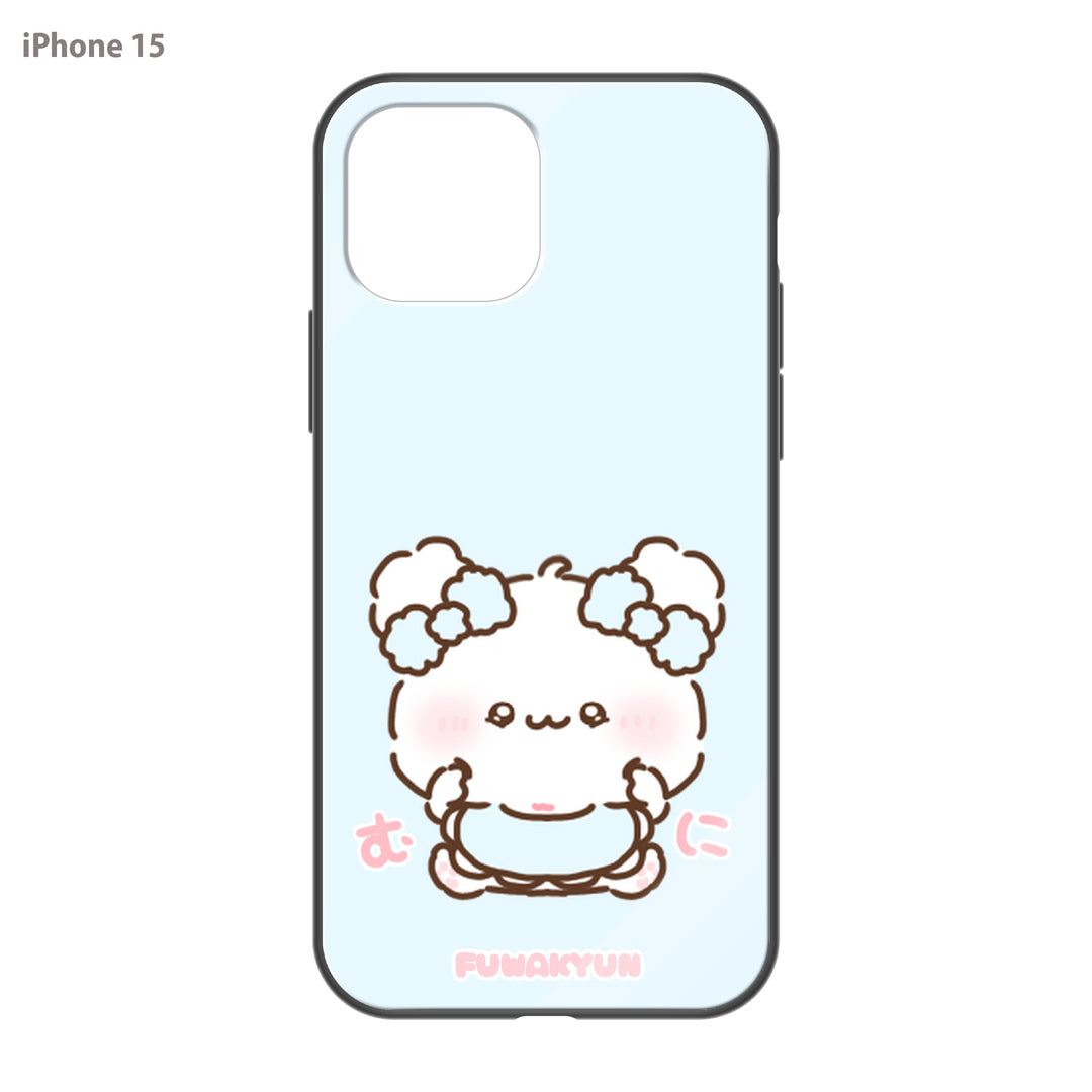 ちむむ。 ガラスiPhoneケース【ふわきゅん♡むに】