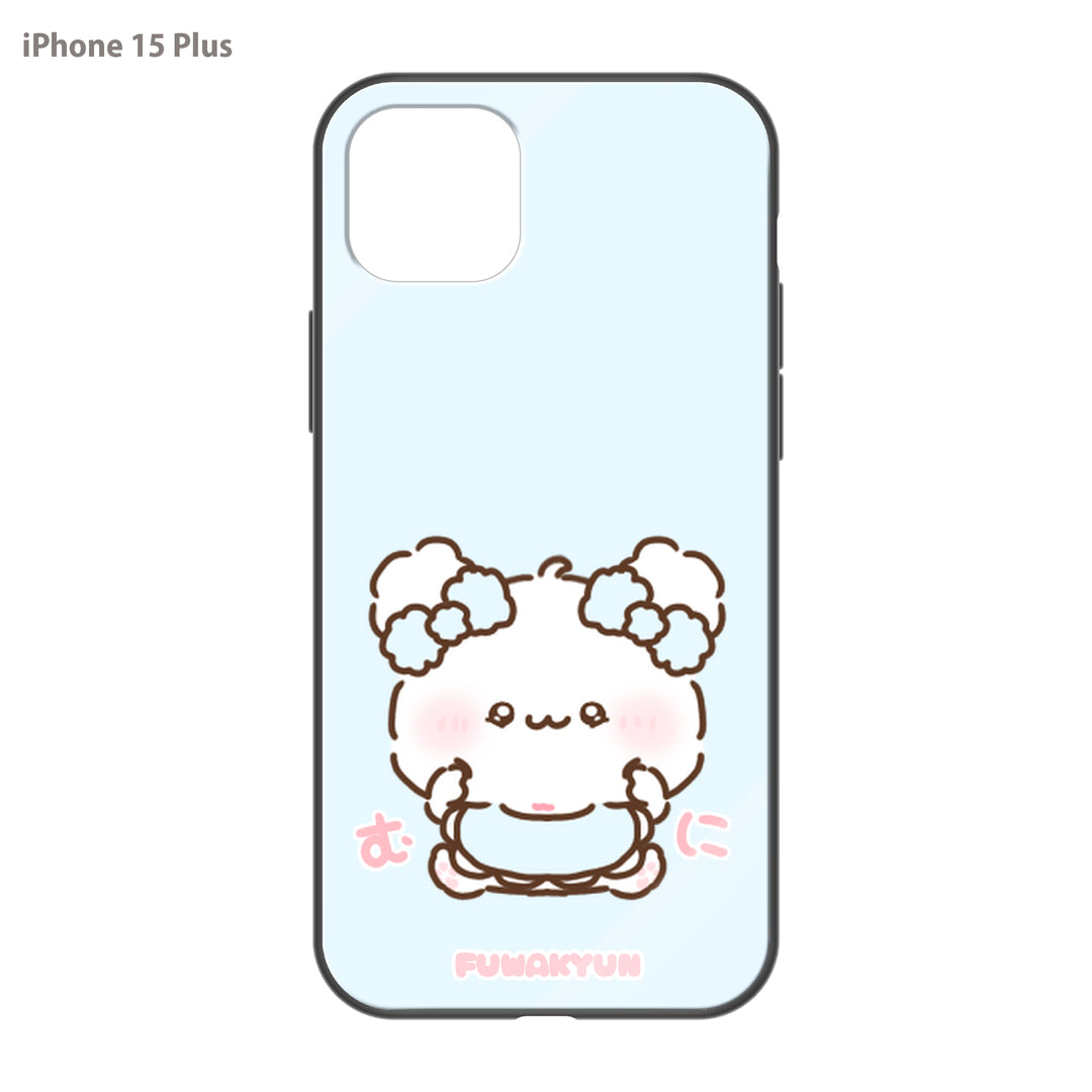 ちむむ。 ガラスiPhoneケース【ふわきゅん♡むに】