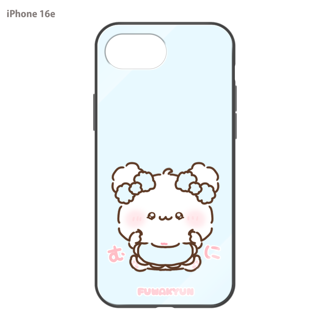 ちむむ。 ガラスiPhoneケース【ふわきゅん♡むに】