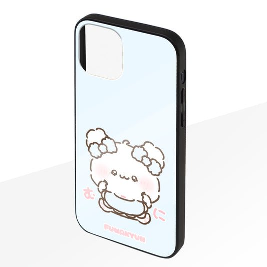 ちむむ。 ガラスiPhoneケース【ふわきゅん♡むに】