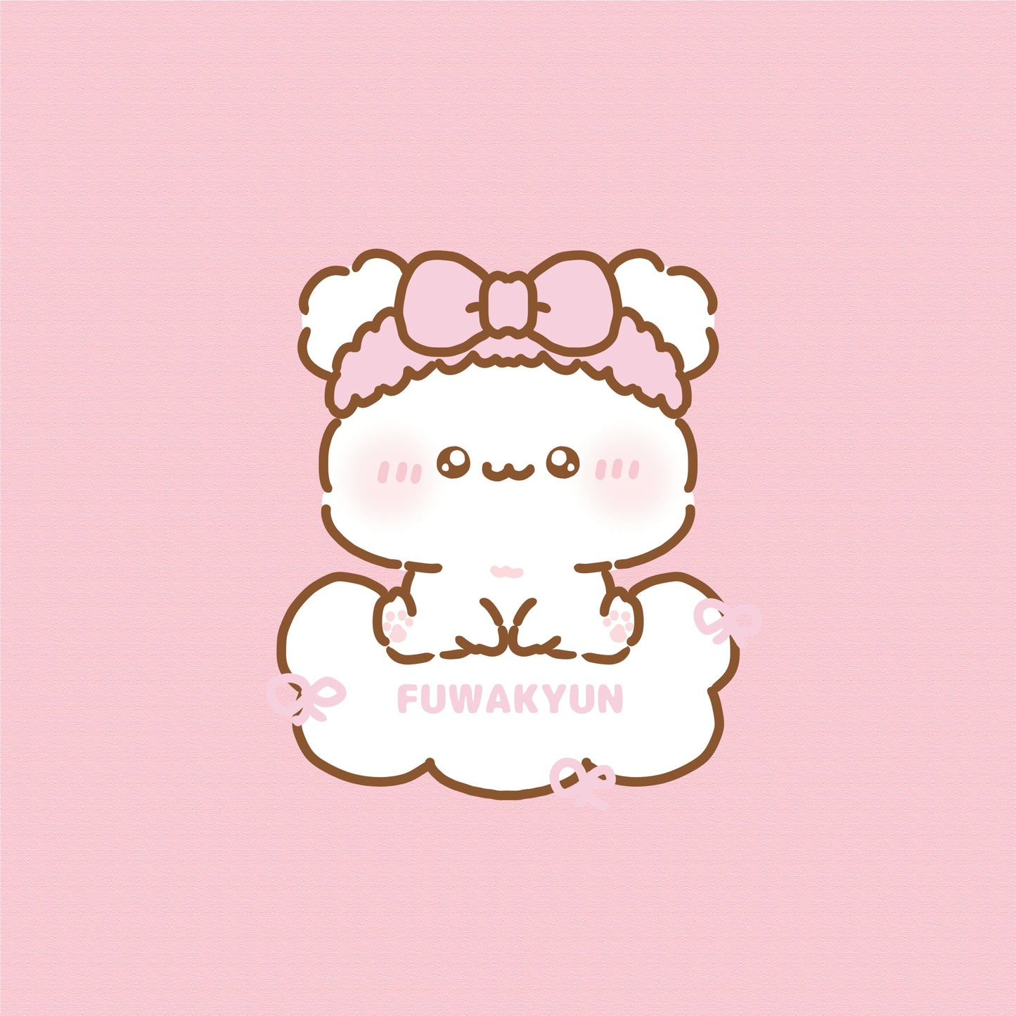 ちむむ。 カラートートバッグ【ふわきゅん♡おりぼん】