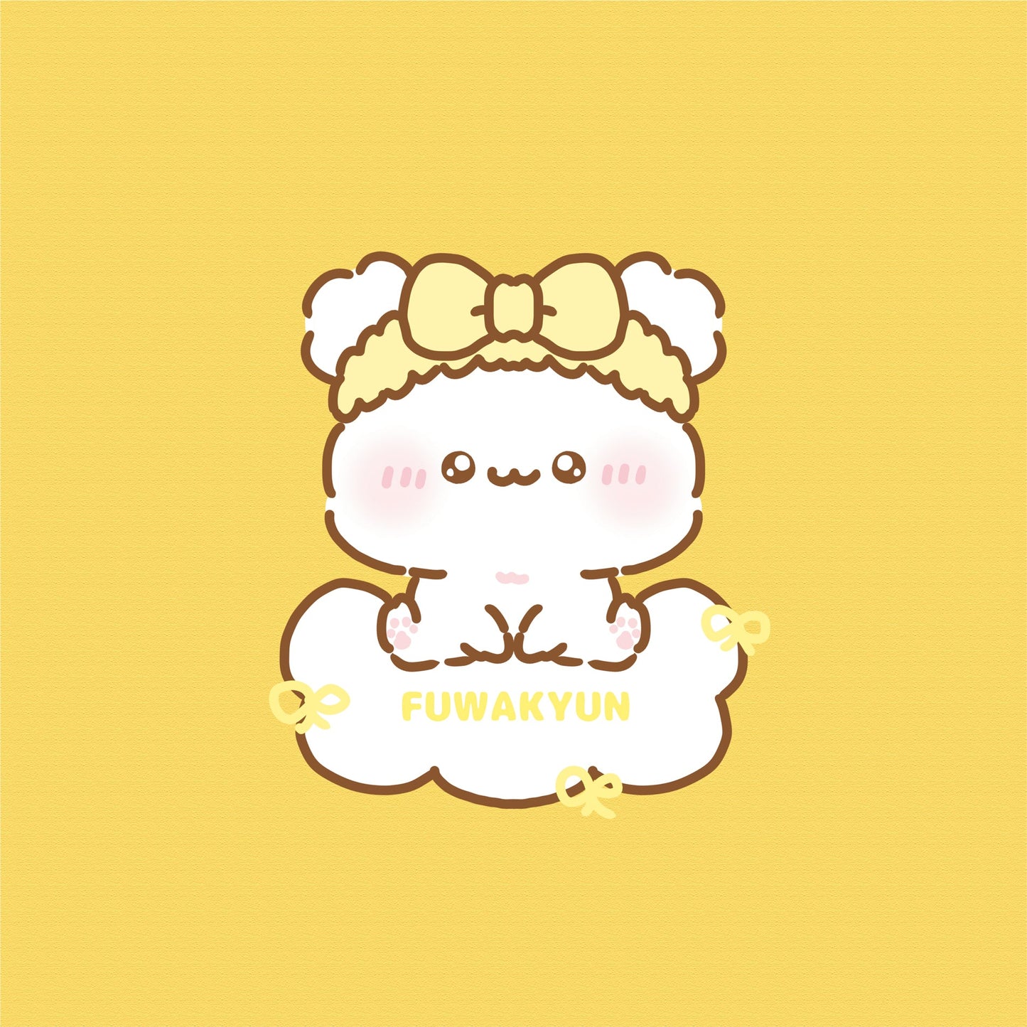 ちむむ。 カラートートバッグ【ふわきゅん♡おりぼん】