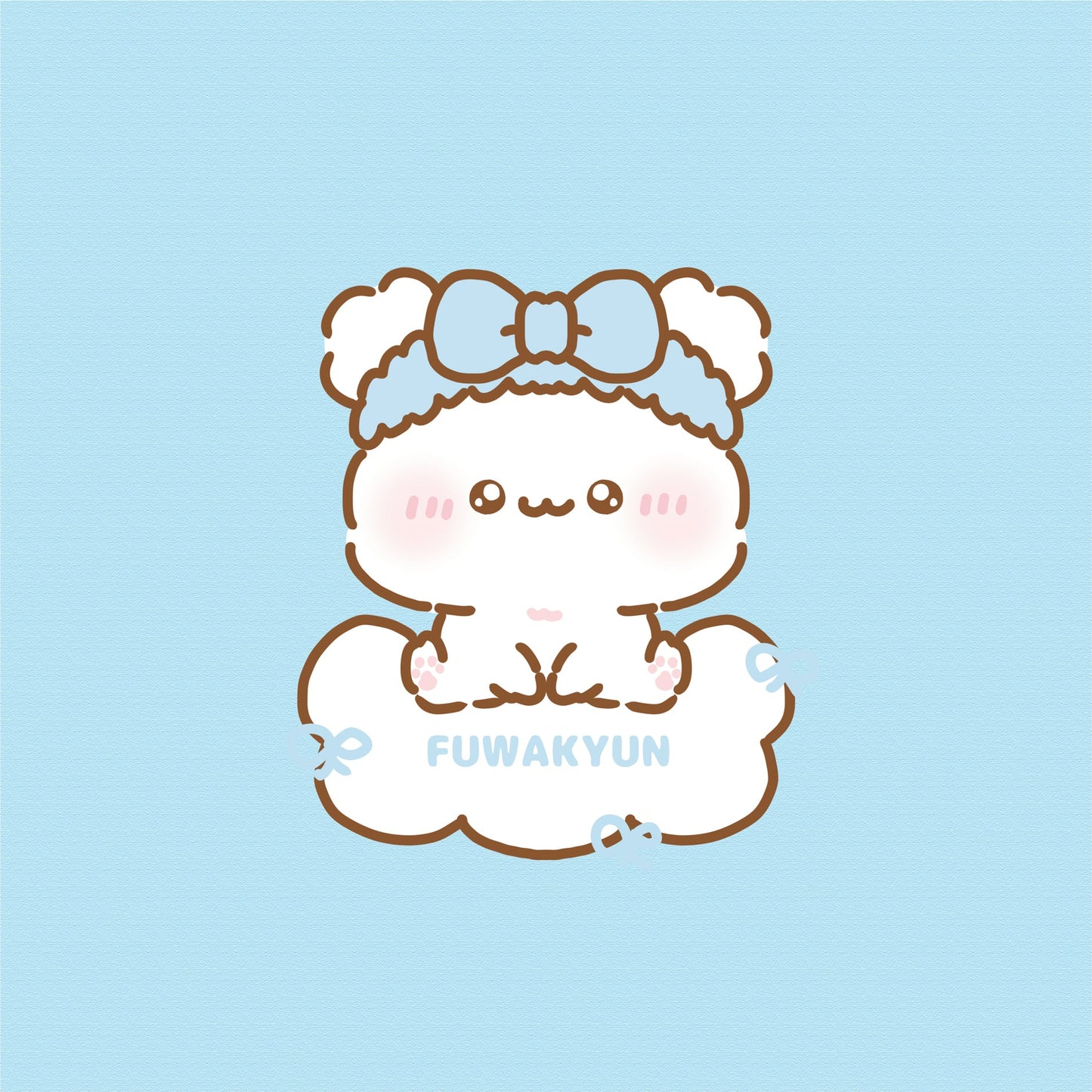 ちむむ。 カラートートバッグ【ふわきゅん♡おりぼん】