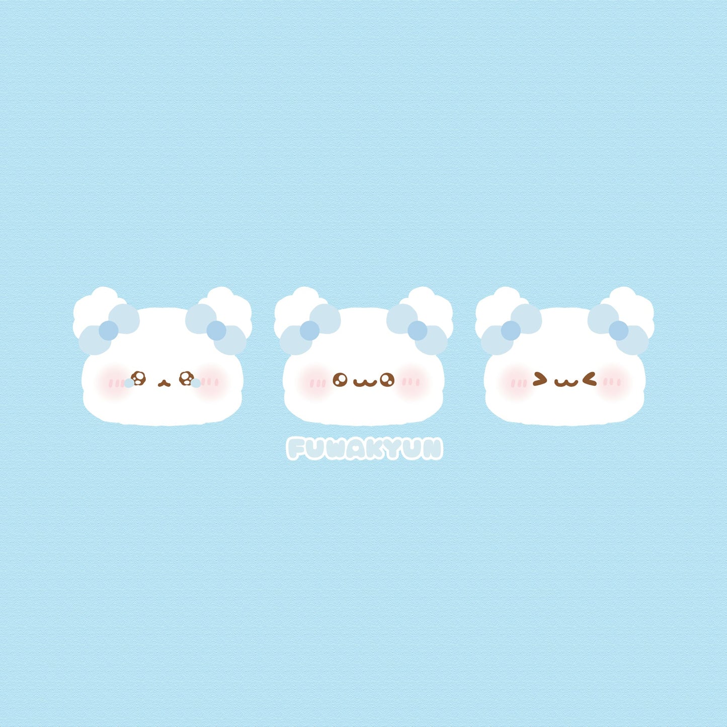 ちむむ。 カラートートバッグ【ふわふわ♡ふわきゅん】