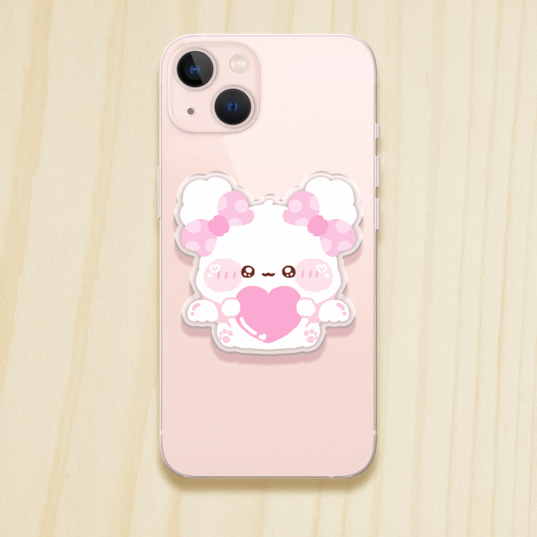 ちむむ。スマホグリップ【てんちなふわきゅん♡】